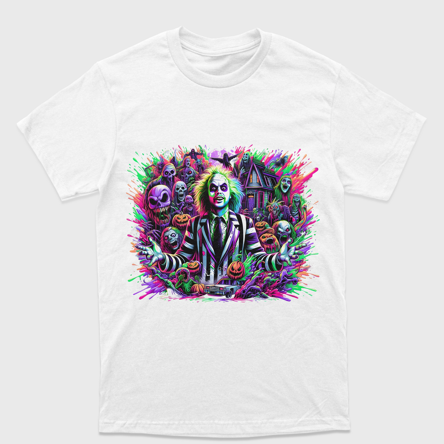 Camiseta Básica Unissex Beetlejuice Movie Ghost