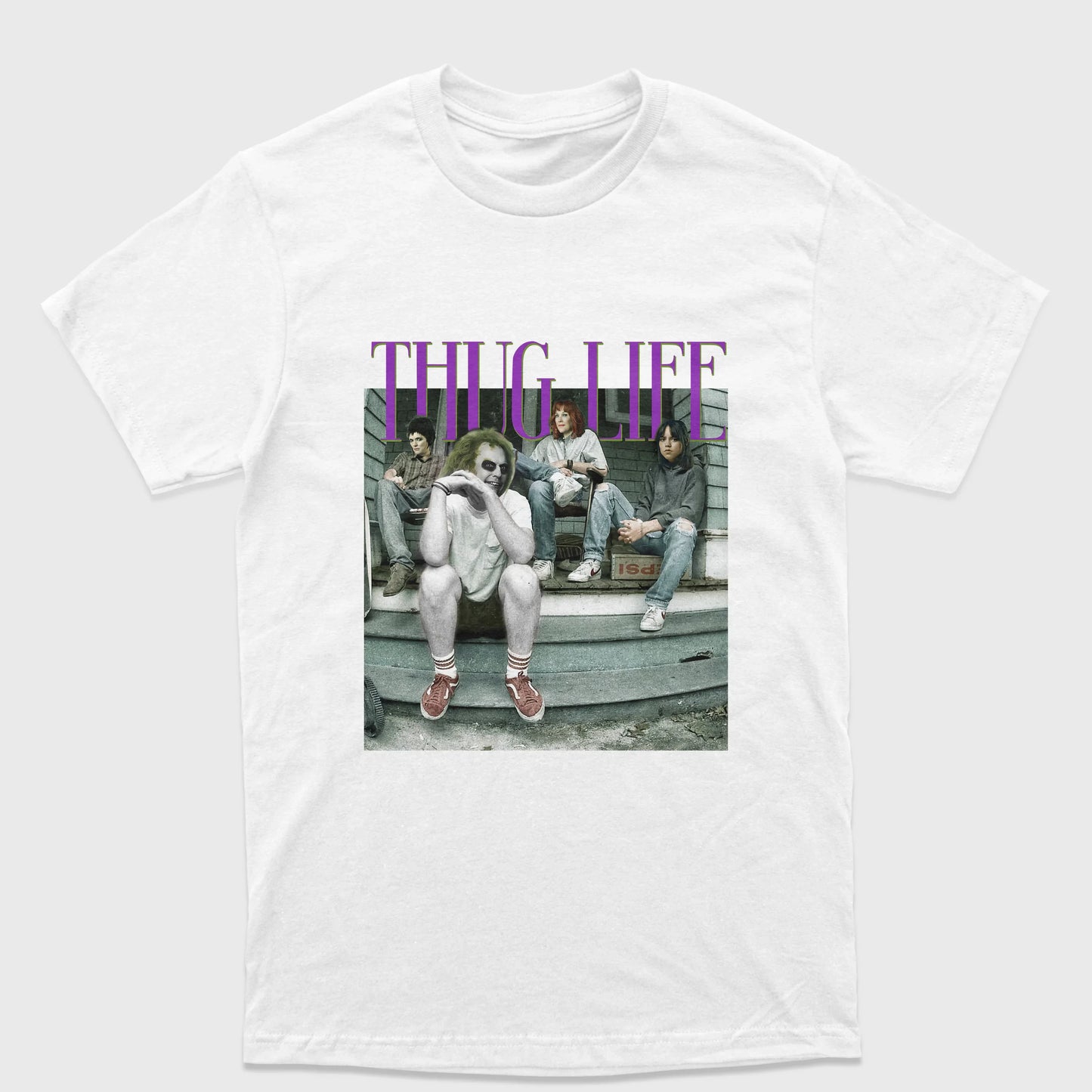 Camiseta Básica Unissex Beetlejuice Movie Thug Life