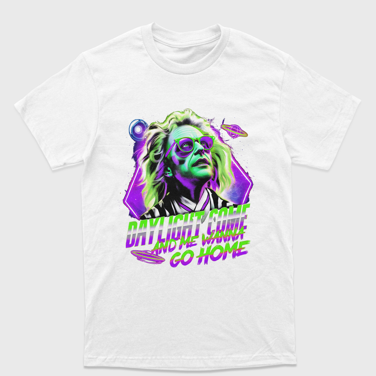 Camiseta Básica Unissex Daylight Come Beetlejuice