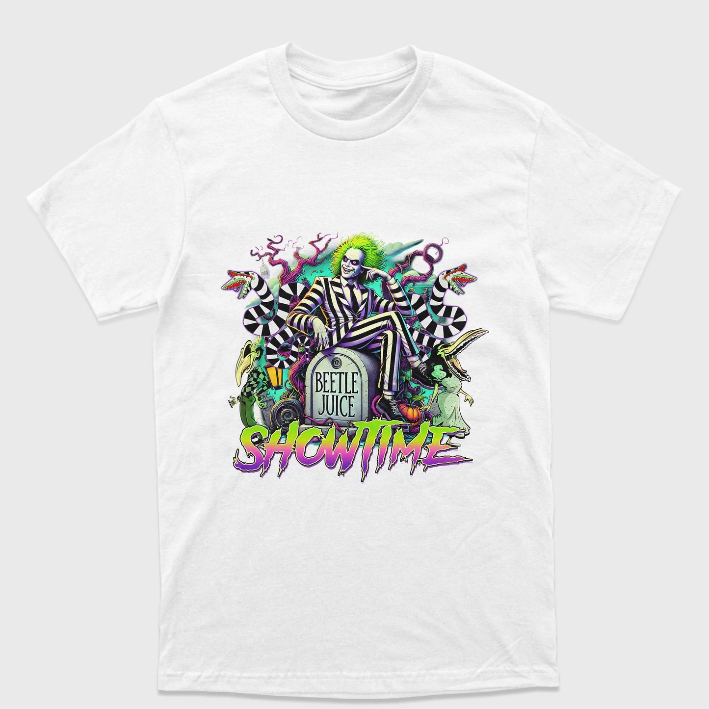 Camiseta Básica Unissex Showtime Beetlejuice
