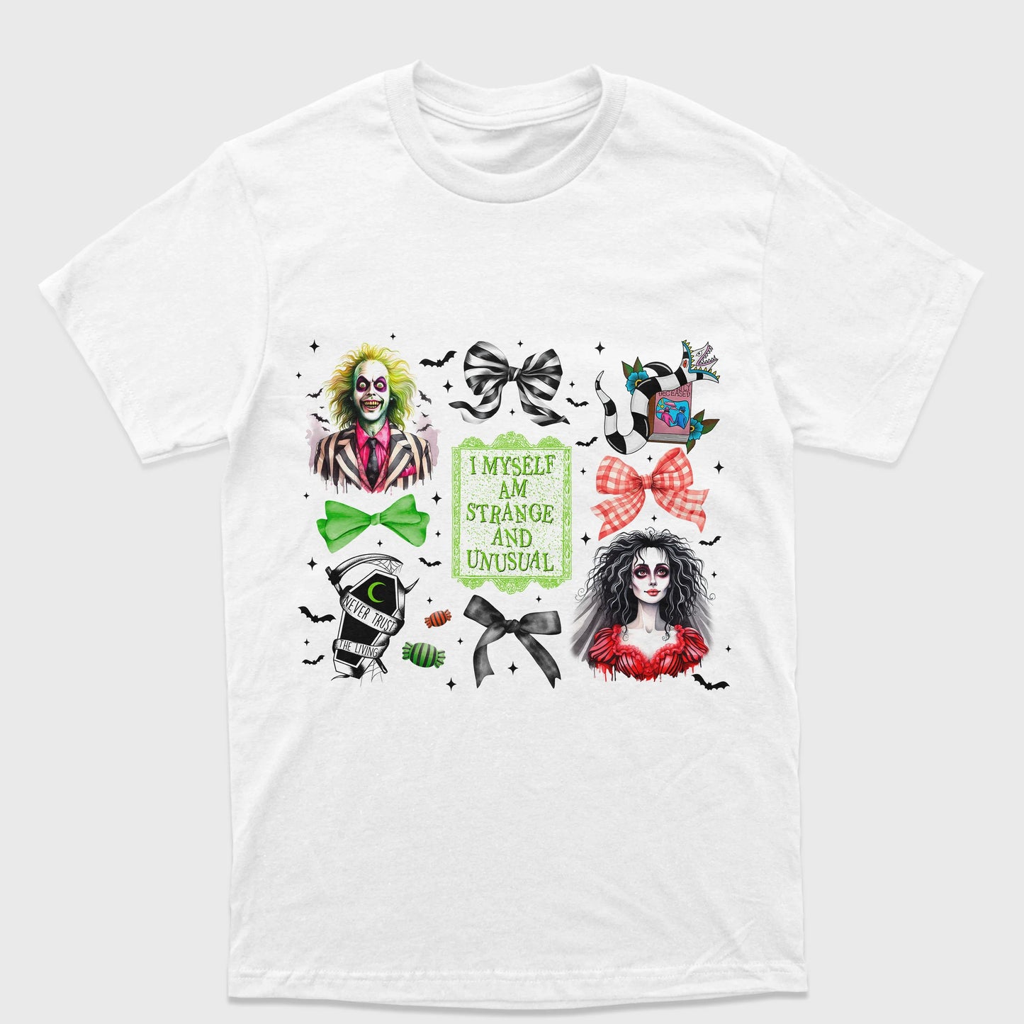 Camiseta Básica Unissex Strange And Unusual Beetlejuice