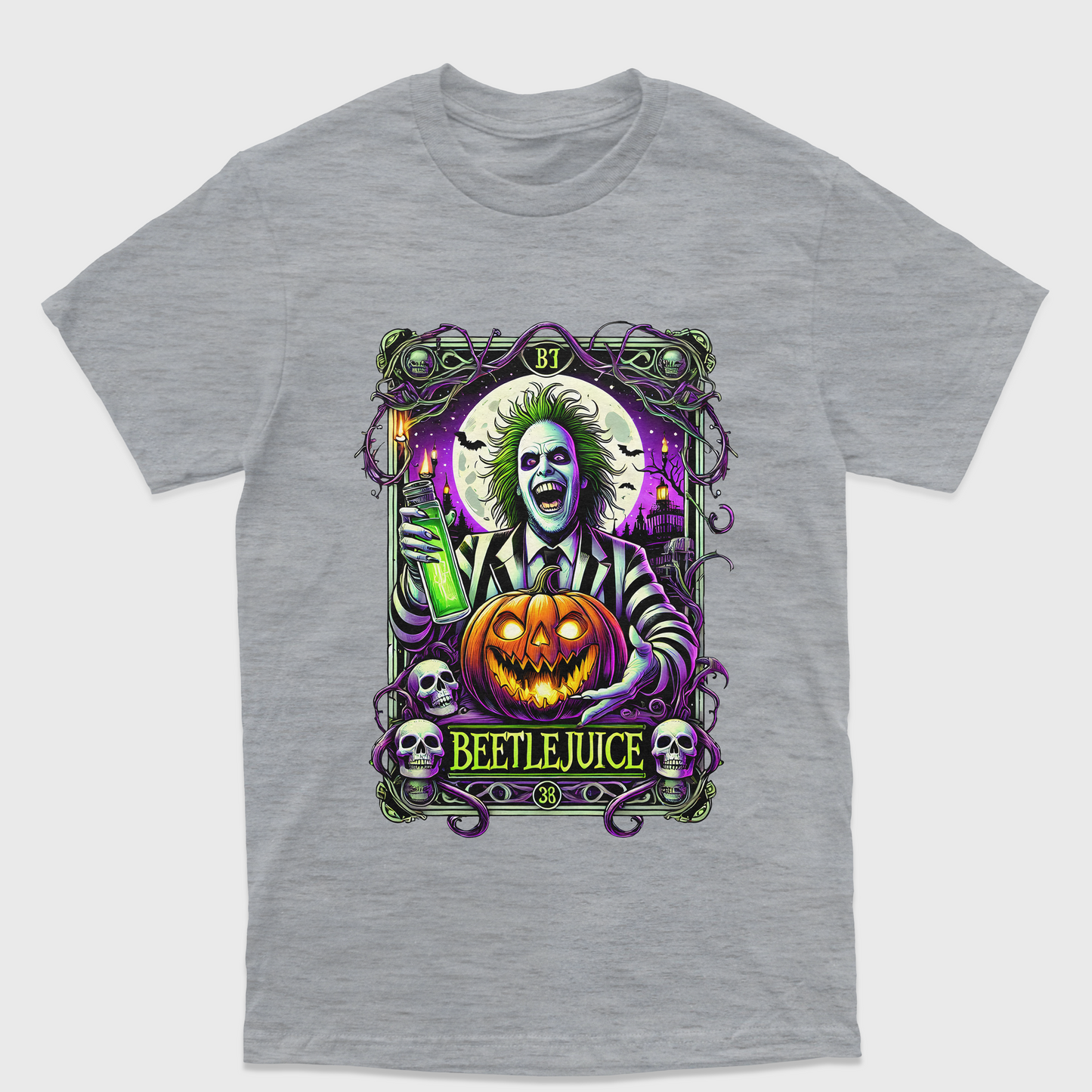 Camiseta Básica Unissex Beetlejuice Pumpkim