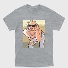 Camiseta Básica Unissex Grand Theft Auto Woman Logo