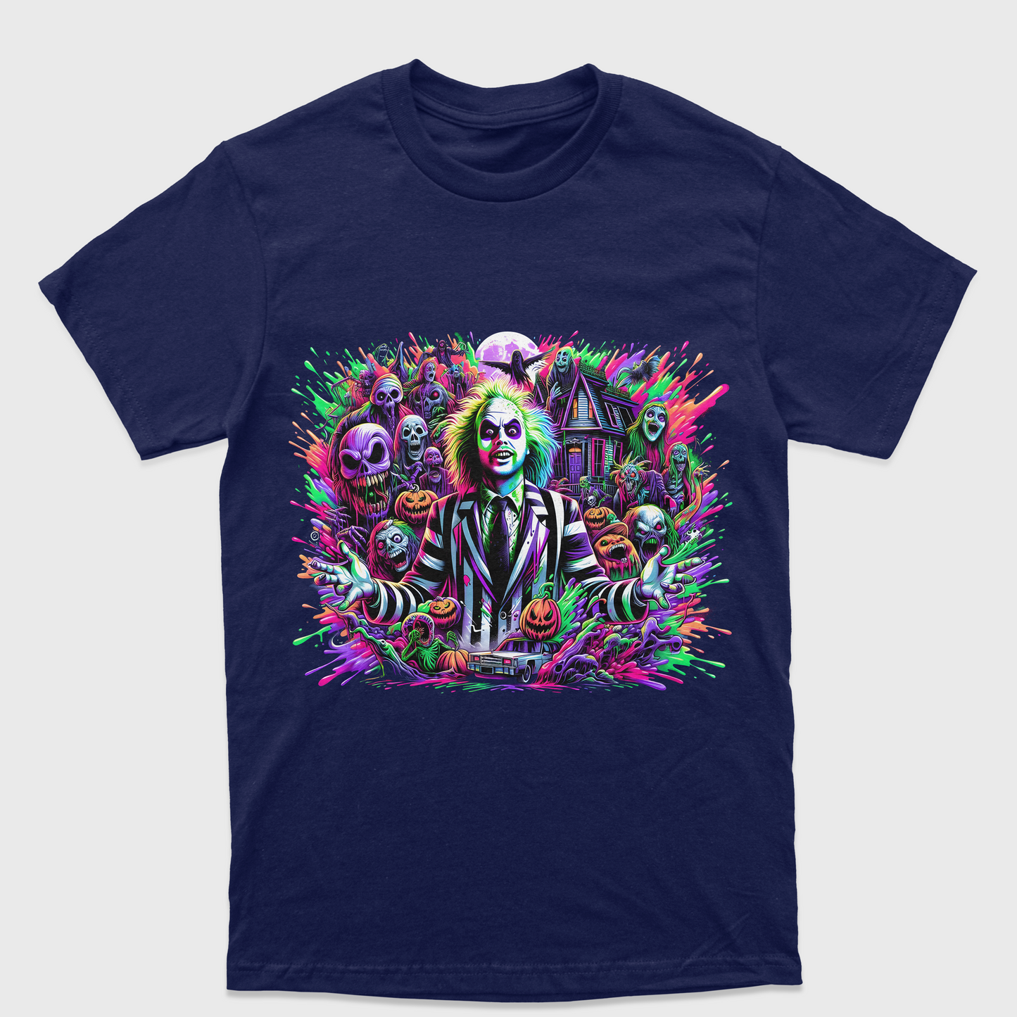 Camiseta Básica Unissex Beetlejuice Movie Ghost