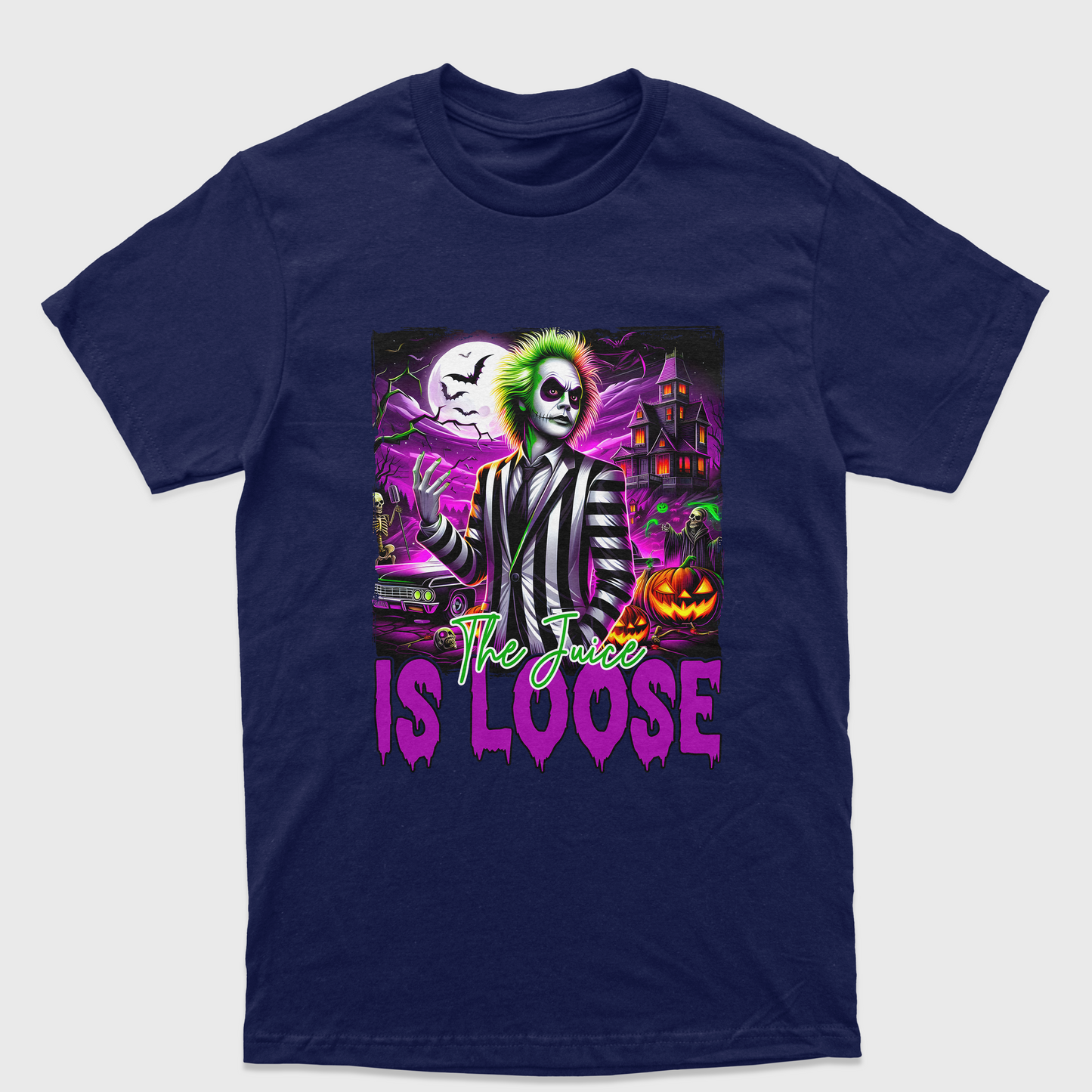 Camiseta Básica Unissex The Juice Is Loose Beetlejuice Movie