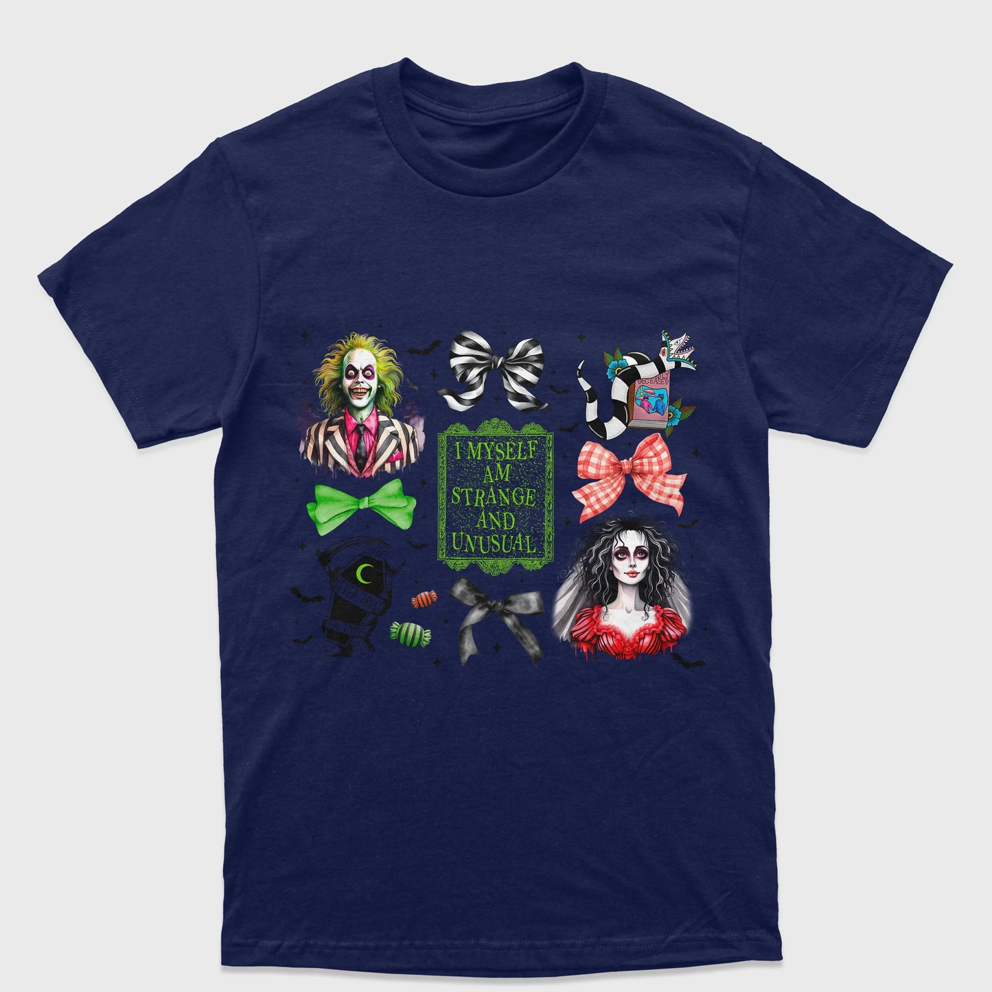 Camiseta Básica Unissex Strange And Unusual Beetlejuice