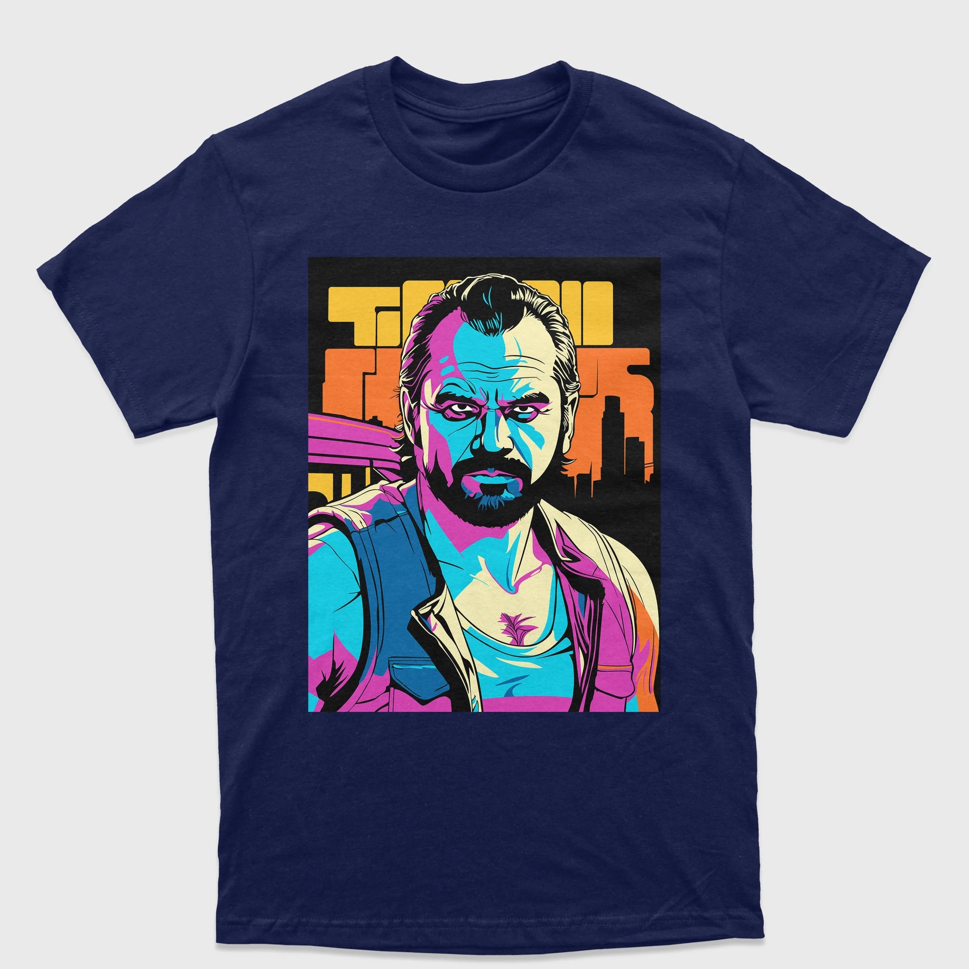 Camiseta Básica Unissex GTA Game-AZUL MARINHO