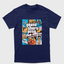 Camiseta Básica Unissex Grand Theft Auto Vice City-AZUL MARINHO