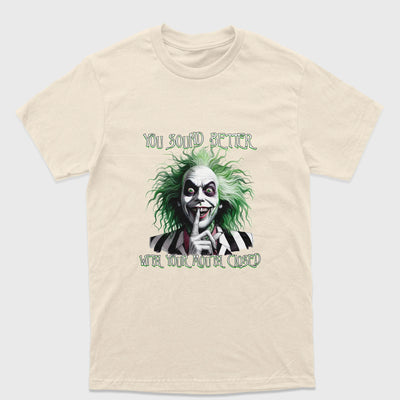 Camiseta Básica Unissex Beetlejuice You Sound Better With Your Mouth Closed