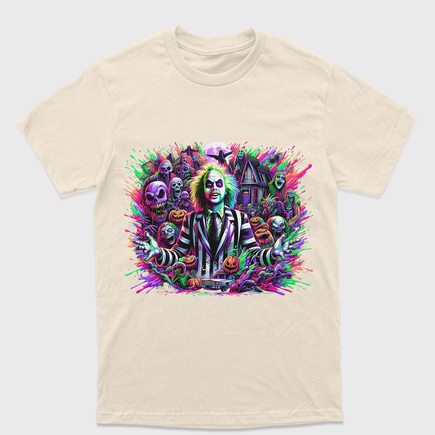 Camiseta Básica Unissex Beetlejuice Movie Ghost