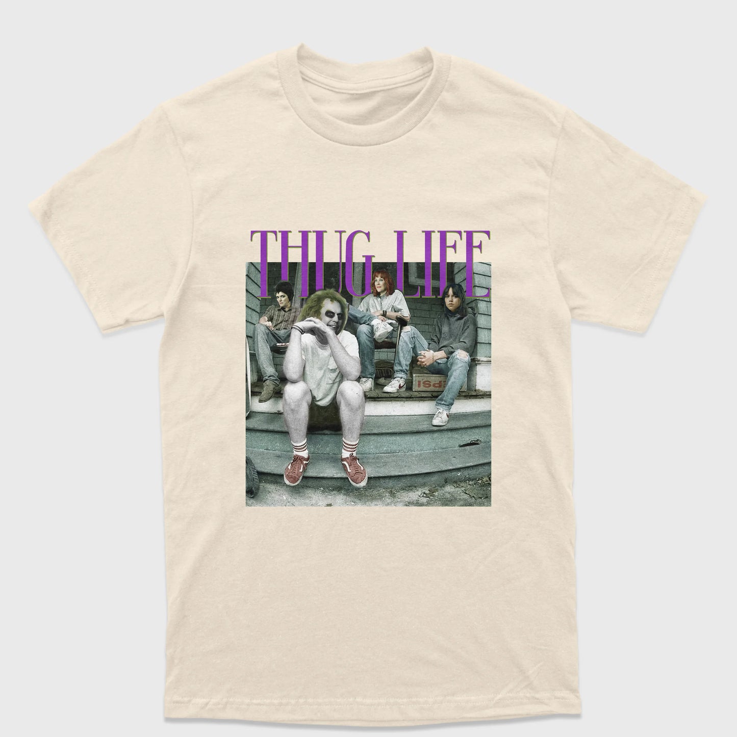 Camiseta Básica Unissex Beetlejuice Movie Thug Life
