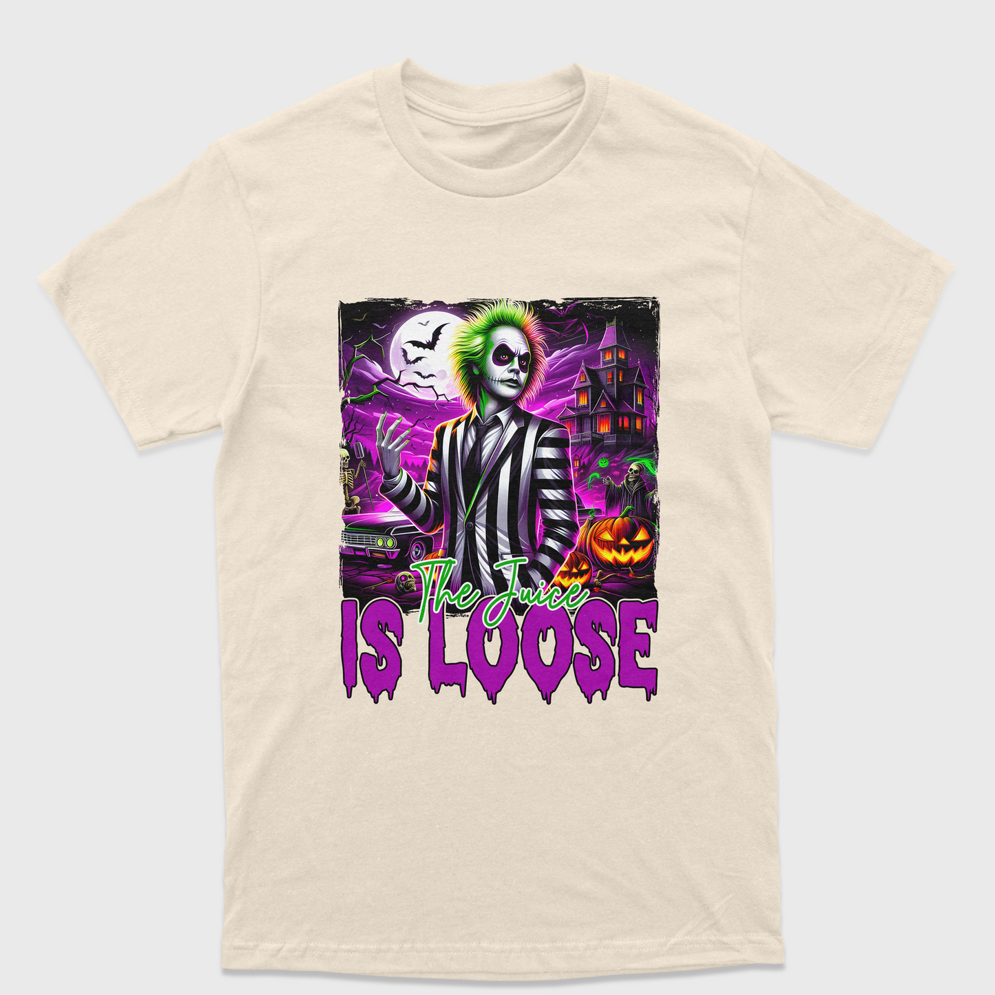 Camiseta Básica Unissex The Juice Is Loose Beetlejuice Movie