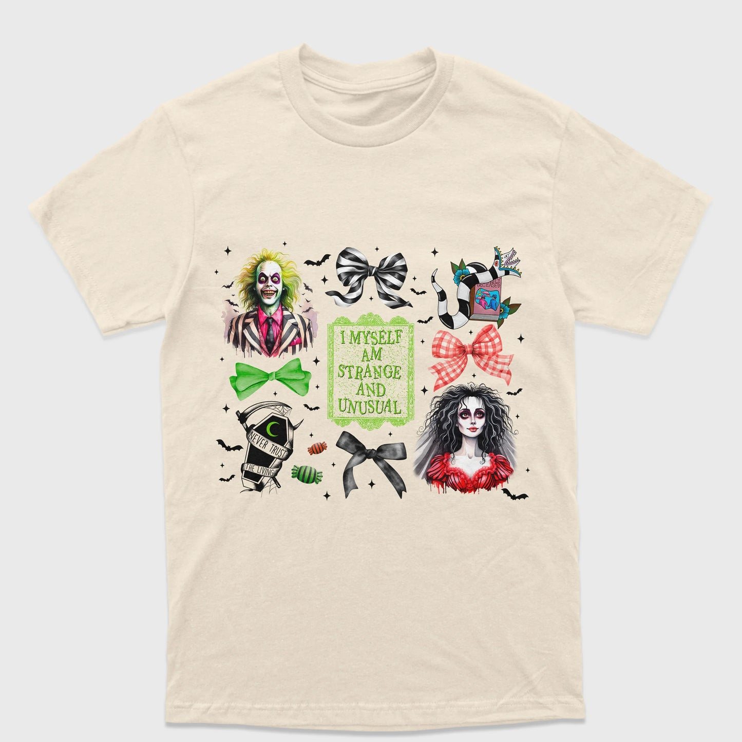 Camiseta Básica Unissex Strange And Unusual Beetlejuice
