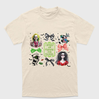 Camiseta Básica Unissex Strange And Unusual Beetlejuice
