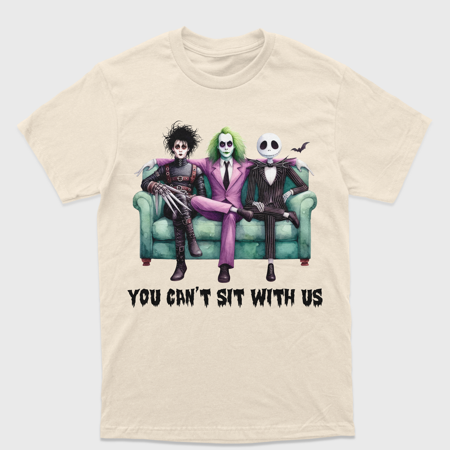Camiseta Básica Unissex Beetlejuice You Can't Sit With Us