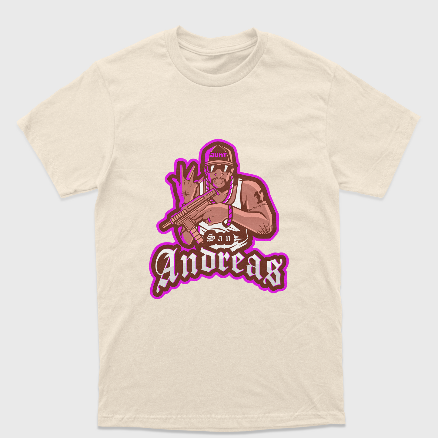 Camiseta Básica Unissex GTA San Andreas-PEROLA