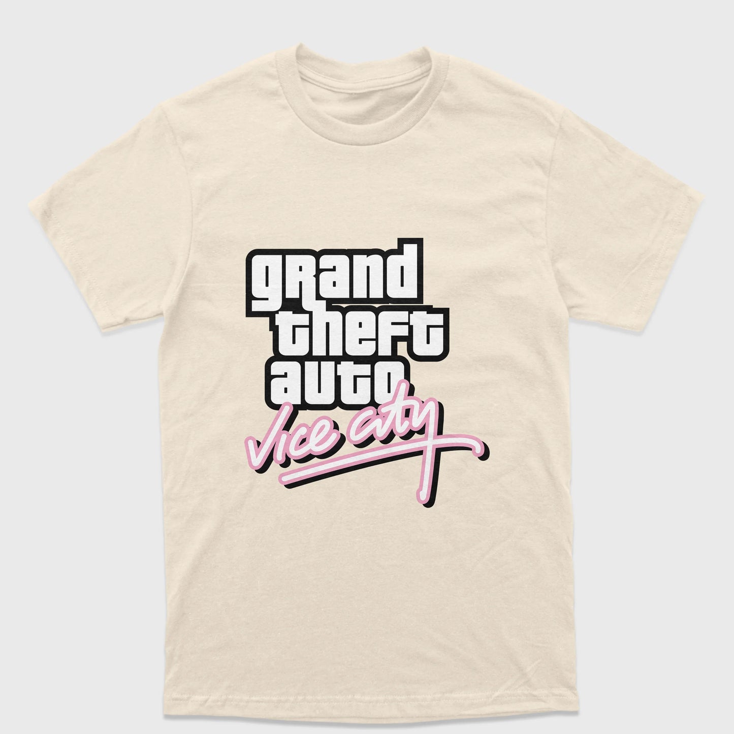 Camiseta Básica Unissex Grand Theft Auto Vice City-PEROLA