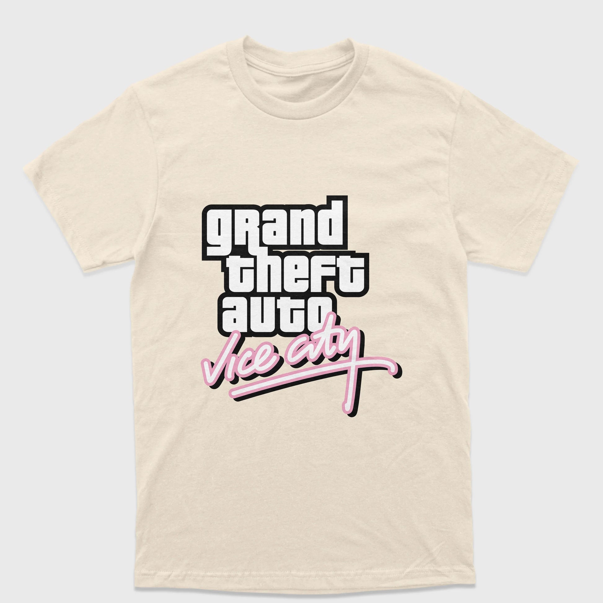 Camiseta Básica Unissex Grand Theft Auto Vice City-PEROLA