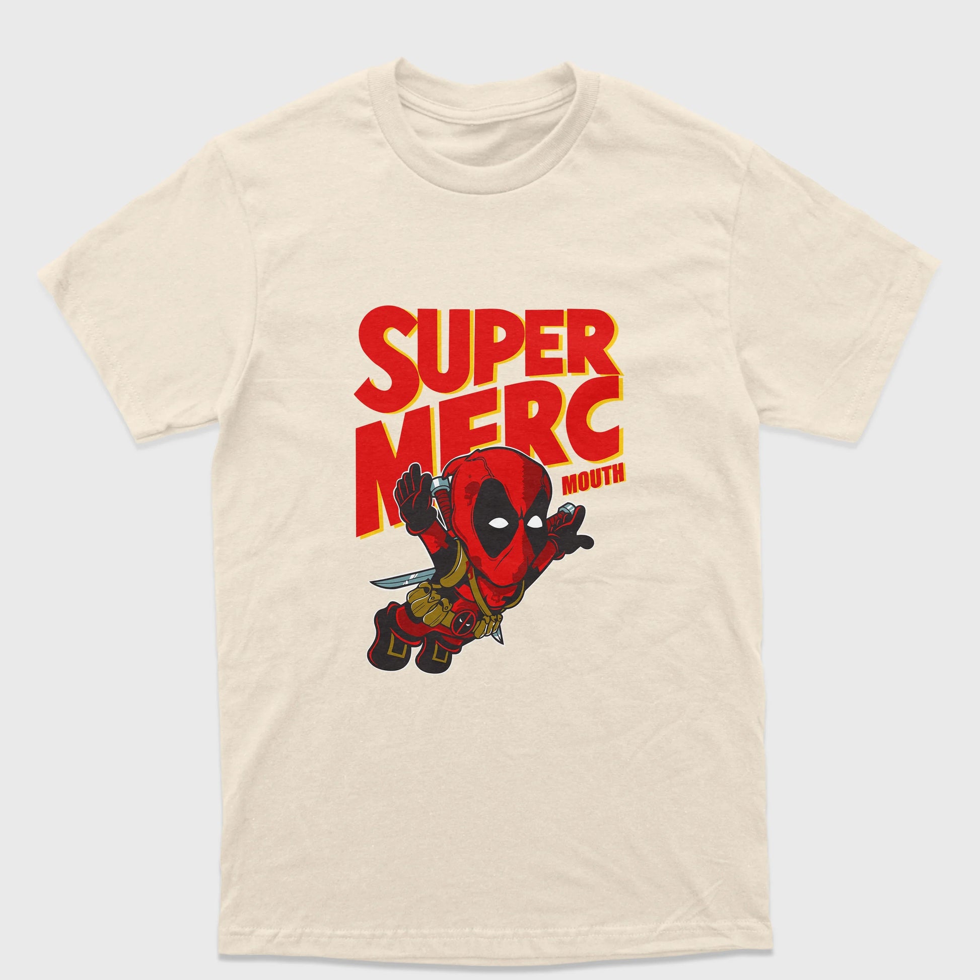 Camiseta Básica Unissex Super Mario Deadpool Marvel Pérola 