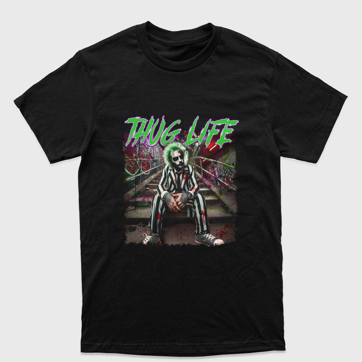 Camiseta Básica Unissex Thug Life Beetlejuice