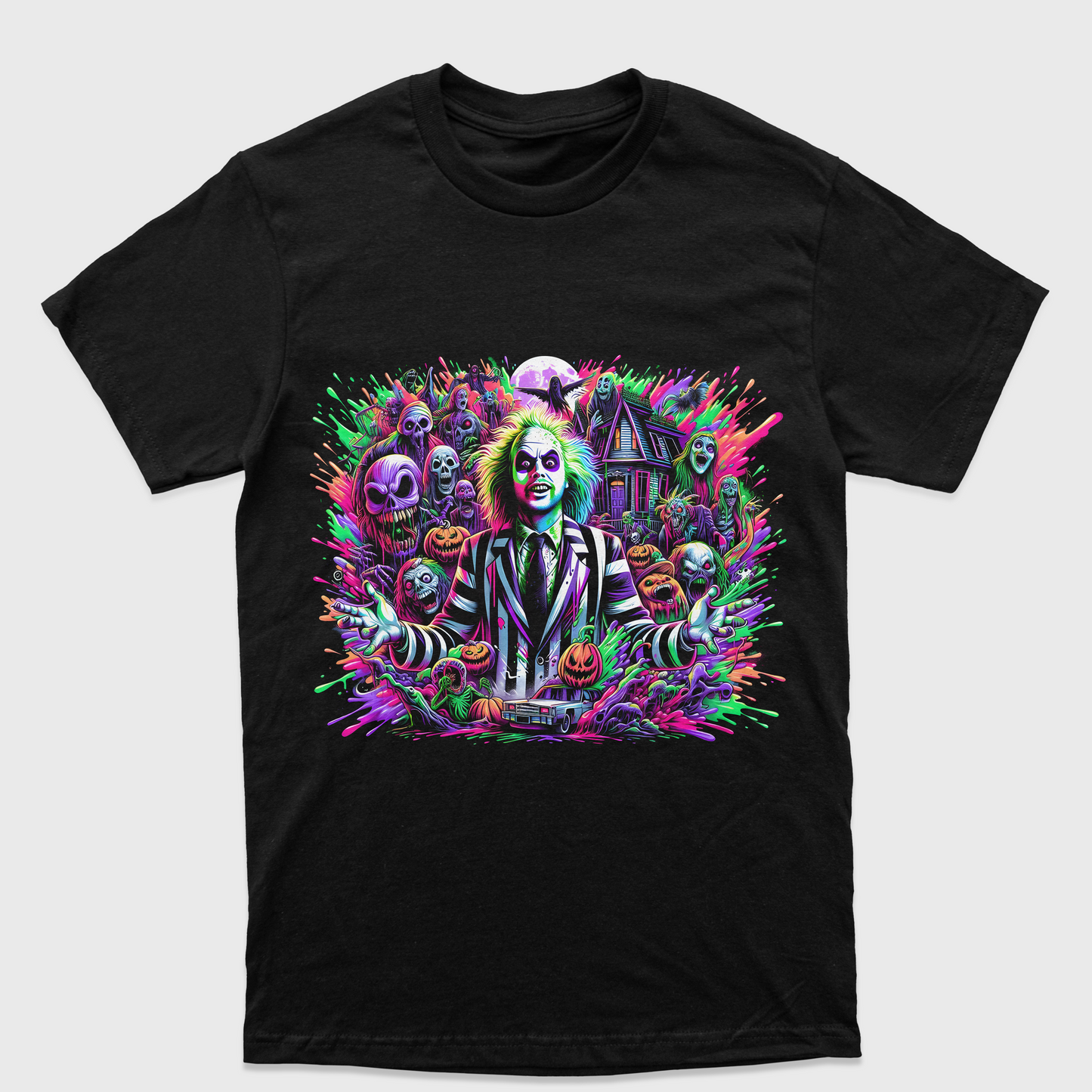 Camiseta Básica Unissex Beetlejuice Movie Ghost