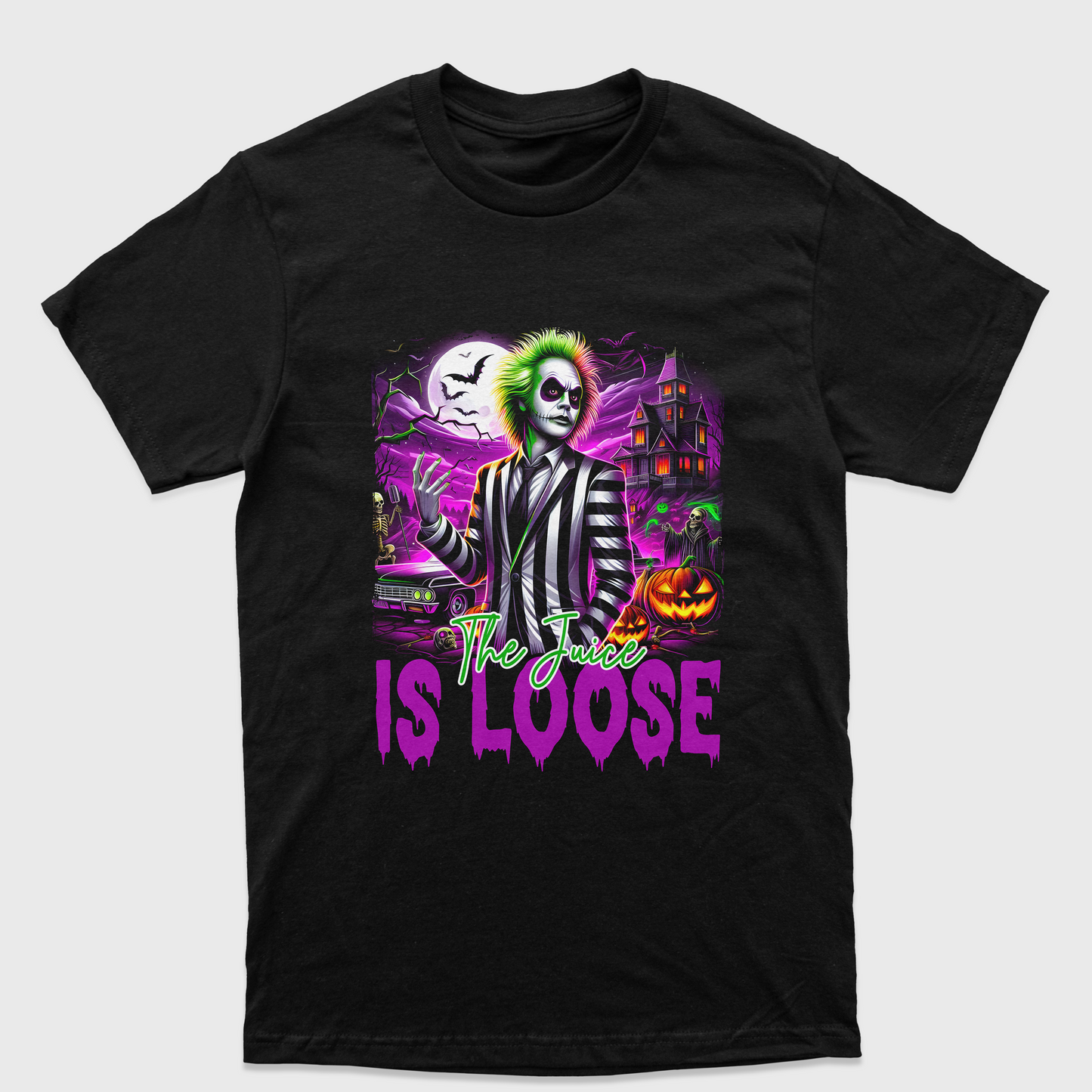 Camiseta Básica Unissex The Juice Is Loose Beetlejuice Movie