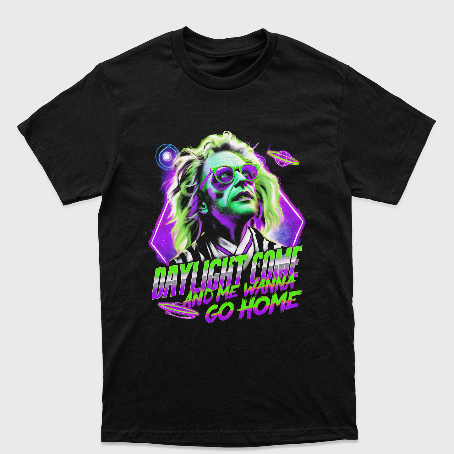 Camiseta Básica Unissex Daylight Come Beetlejuice