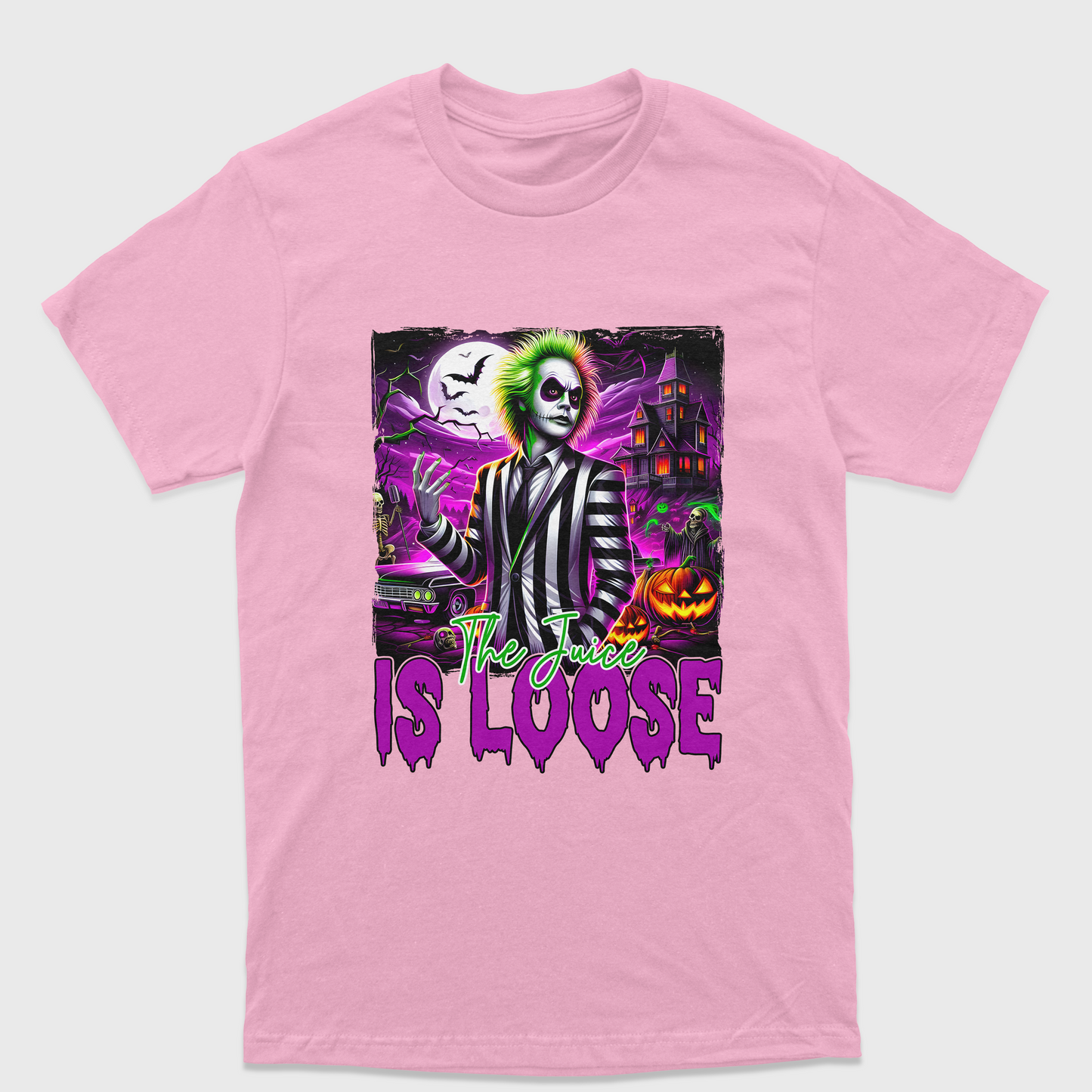 Camiseta Básica Unissex The Juice Is Loose Beetlejuice Movie