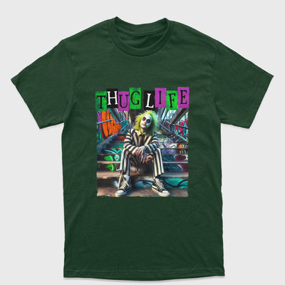 Camiseta Básica Unissex Beetlejuice ThugLife Stairs