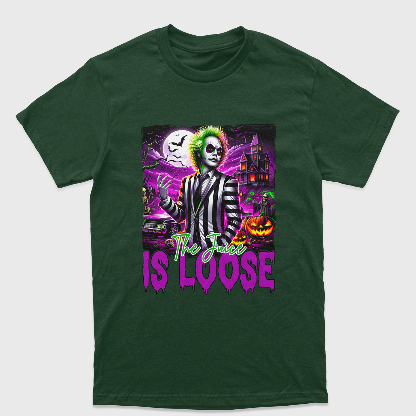 Camiseta Básica Unissex The Juice Is Loose Beetlejuice Movie