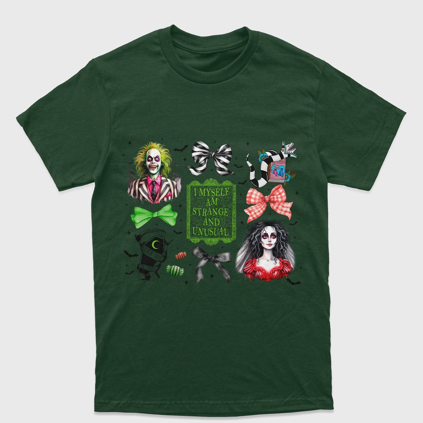 Camiseta Básica Unissex Strange And Unusual Beetlejuice