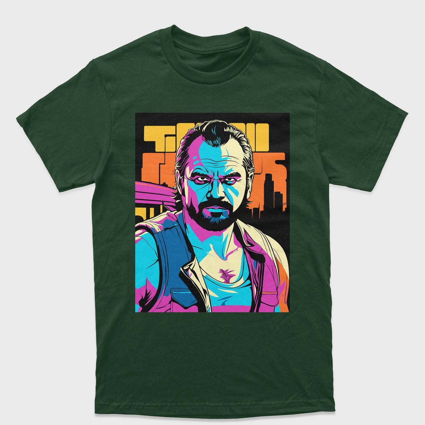 Camiseta Básica Unissex GTA Game-VERDE