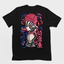 Camiseta Básica Akaza Lua Superior Demon Slayer- preto