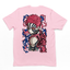 Camiseta Básica Akaza Lua Superior Demon Slayer- rosa bebe