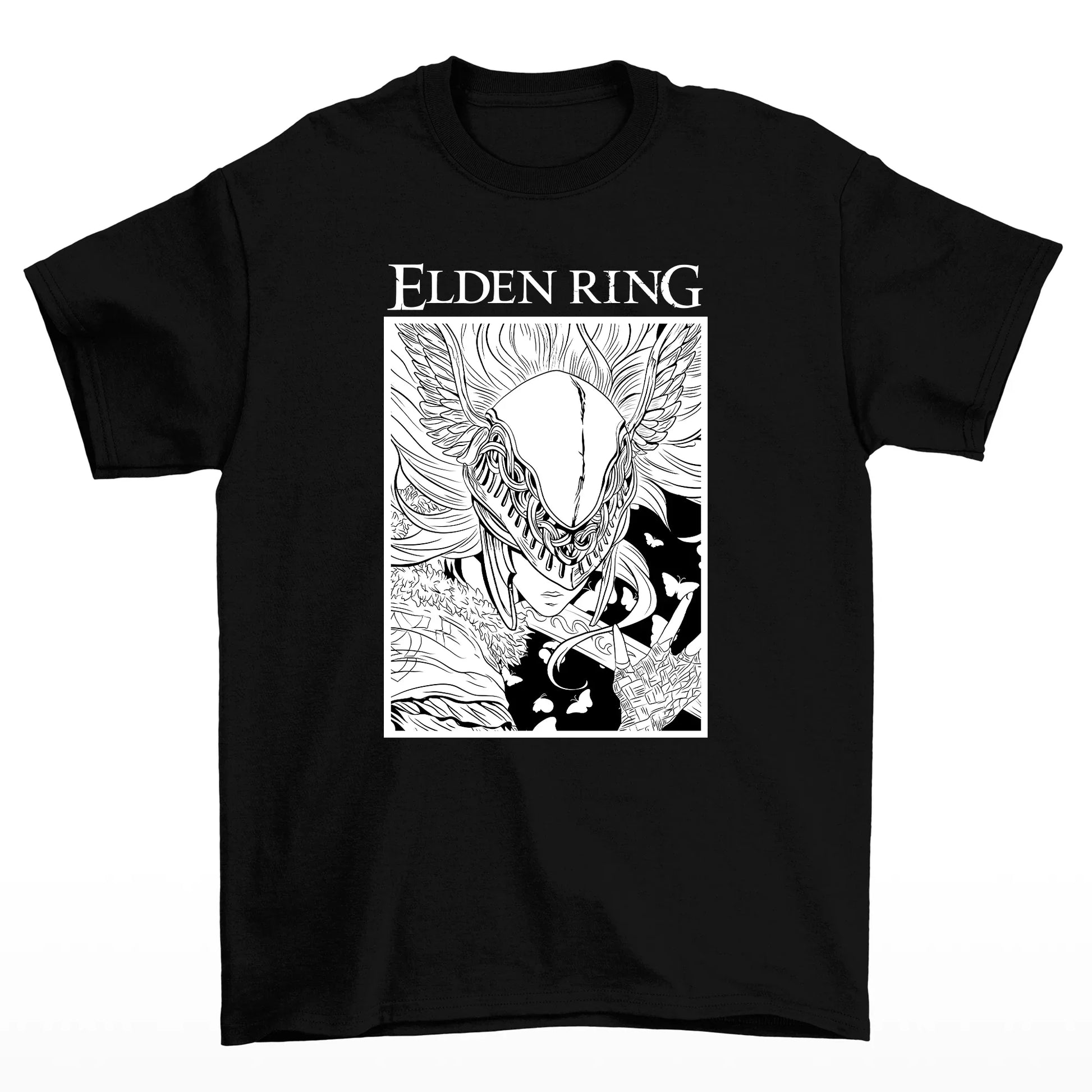Camiseta Básica Malenia Elden Ring-preto