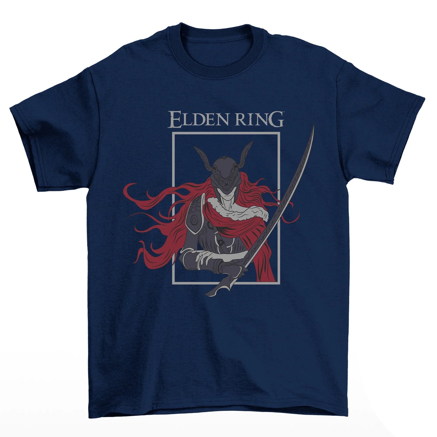 Camiseta Básica Malenia Blade of Miquella Elden Ring-azul-marinho