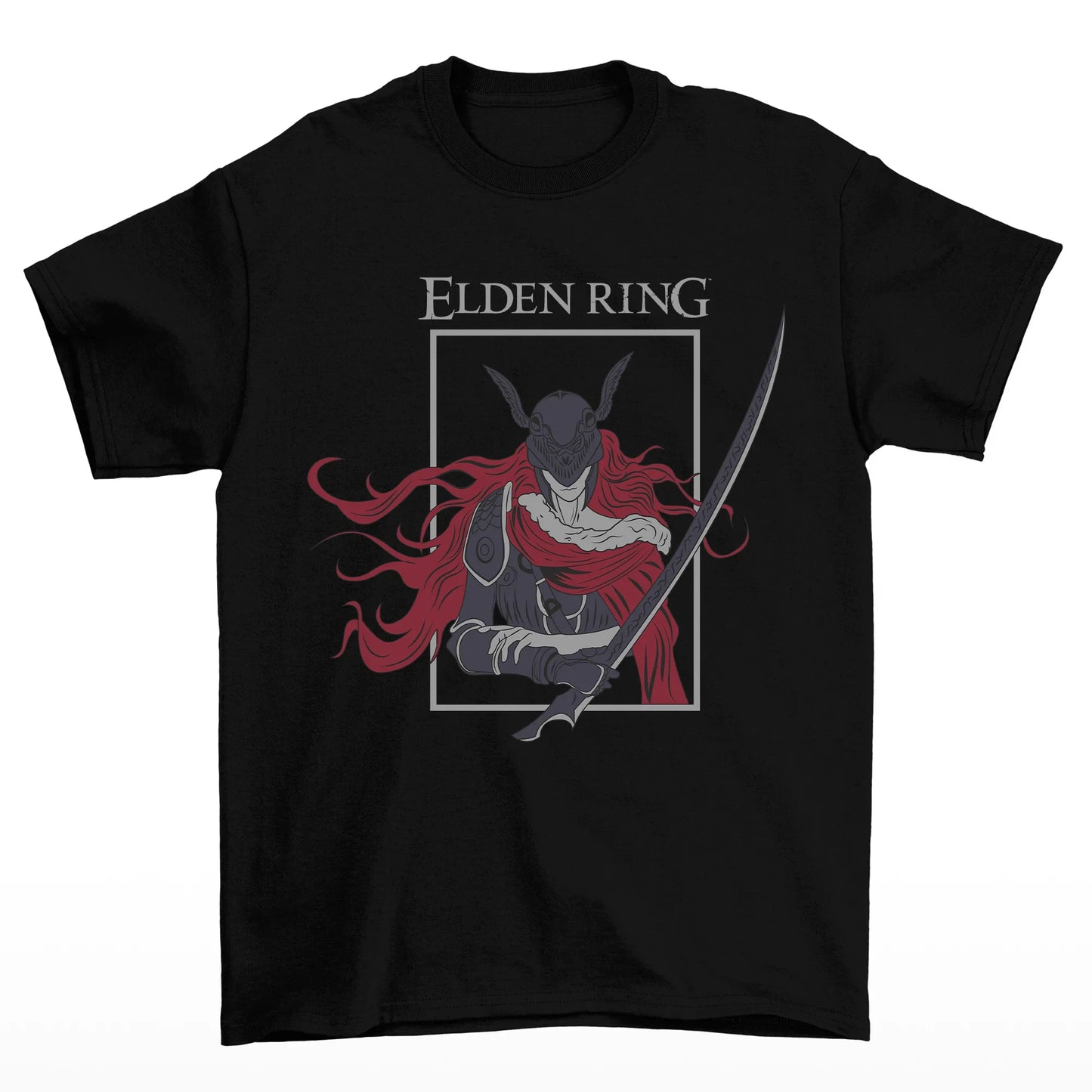 Camiseta Básica Malenia Blade of Miquella Elden Ring-preto
