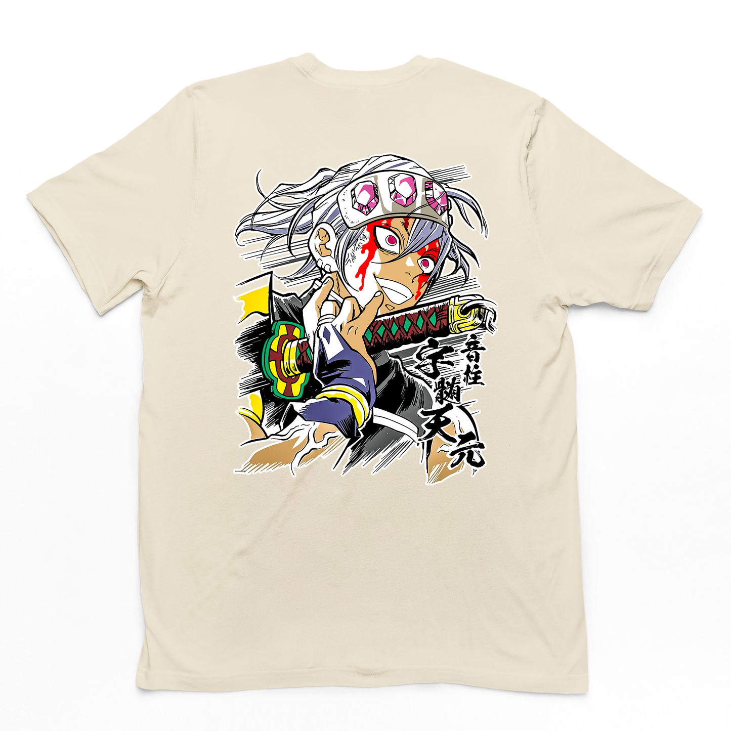 Camiseta Básica Uzui Hashira Kimetsu no Yaiba- PÉROLA