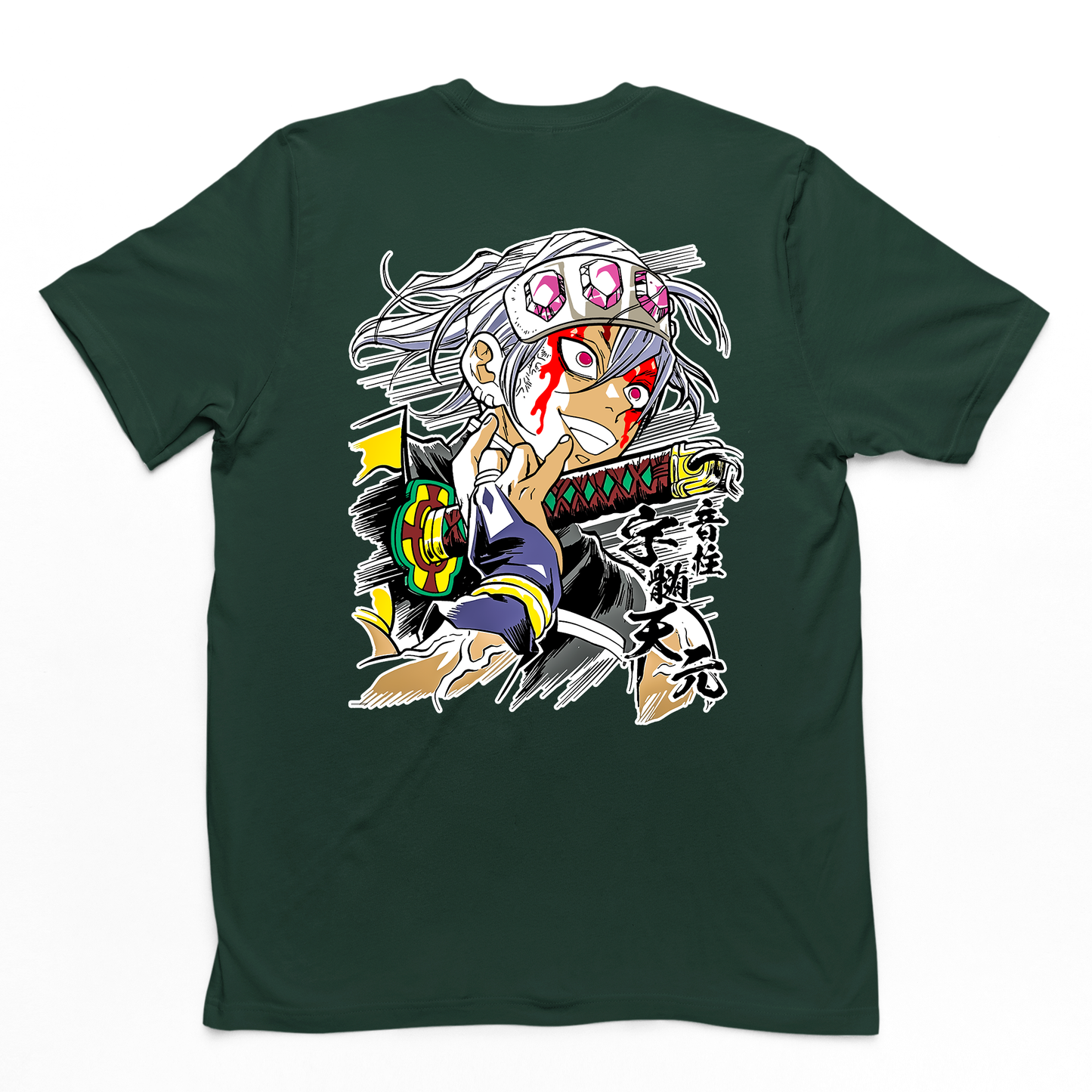 Camiseta Básica Uzui Hashira Kimetsu no Yaiba- VERDE