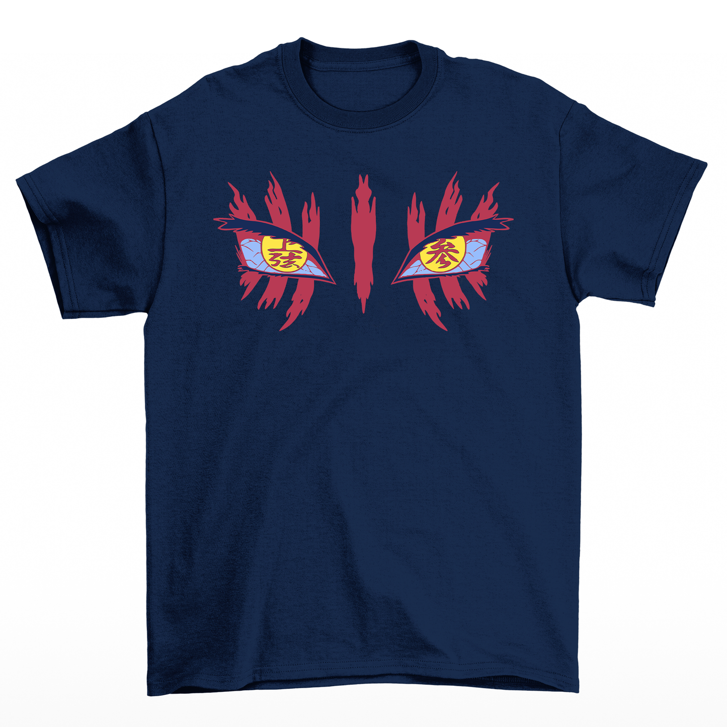 Camiseta Básica Akaza Lua Superior Demon Slayer- azul-marinho