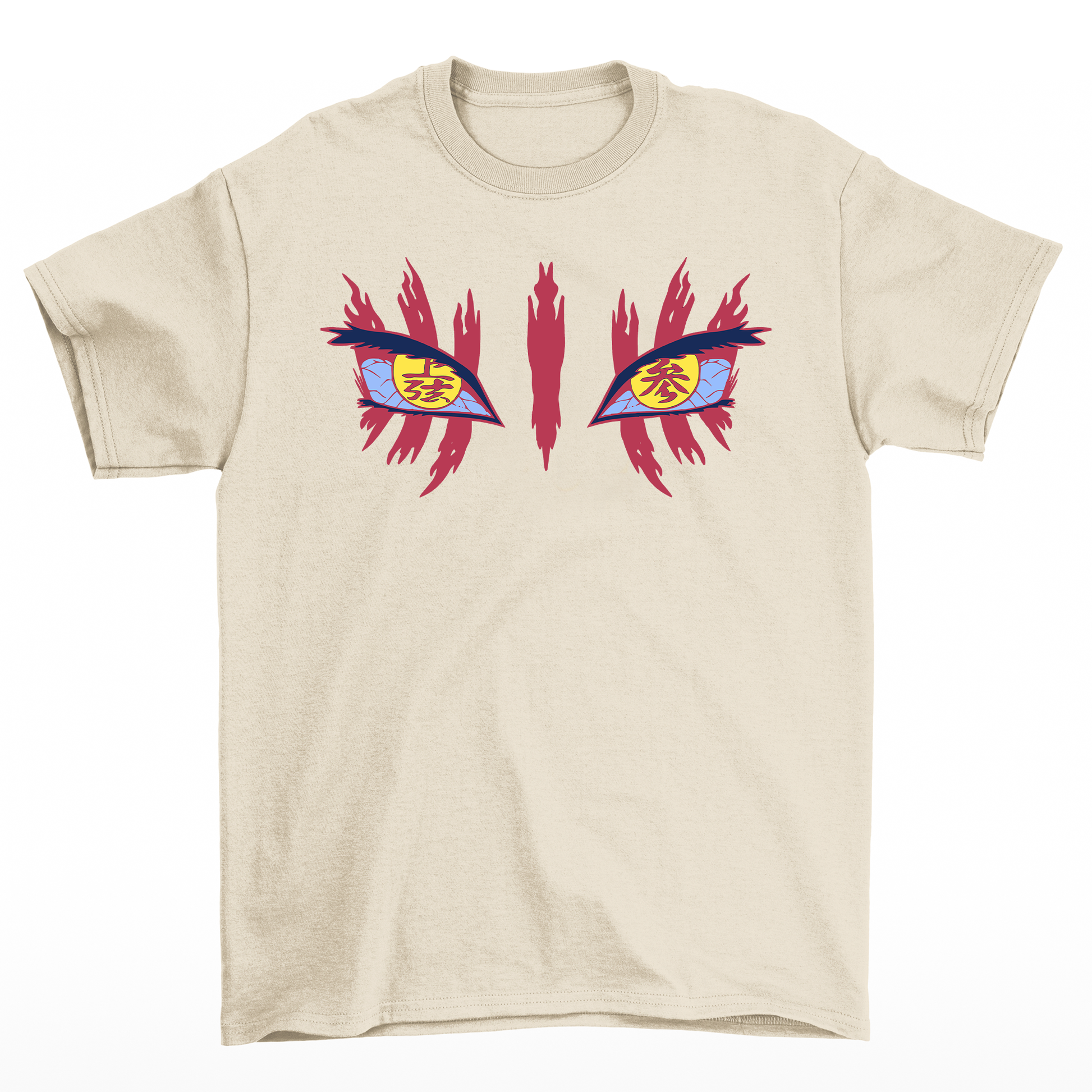 Camiseta Básica Akaza Lua Superior Demon Slayer- pérola