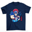 Camiseta Básica Cyber Akaza Demon Slayer Art- AZUL-MARINHO