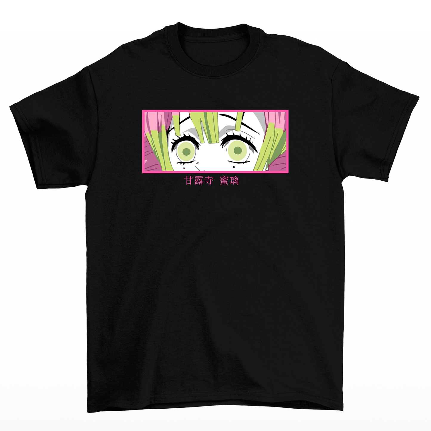 Camiseta Básica Kanroji Mitsuri Demon Slayer- PRETO