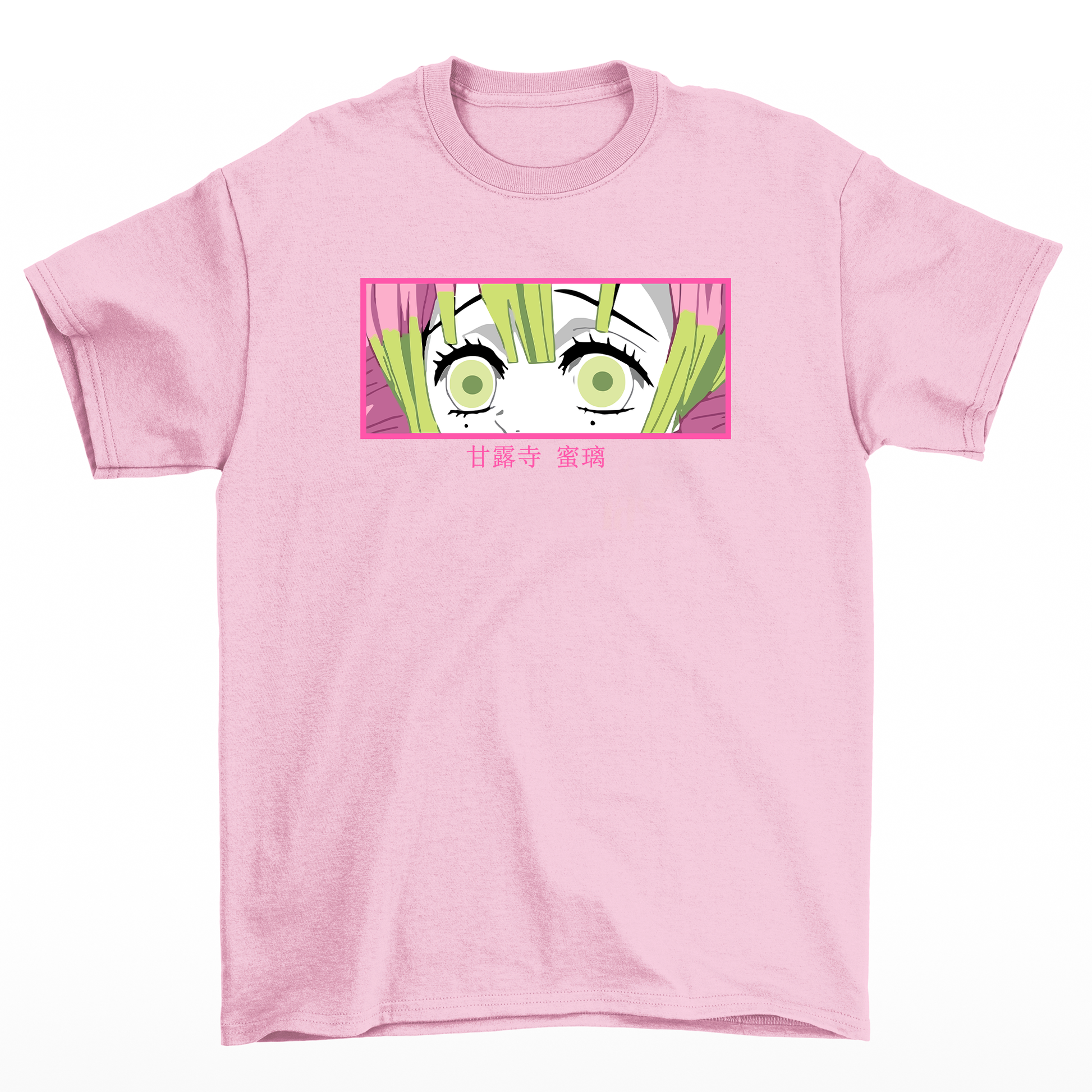 Camiseta Básica Kanroji Mitsuri Demon Slayer- rosa bebe