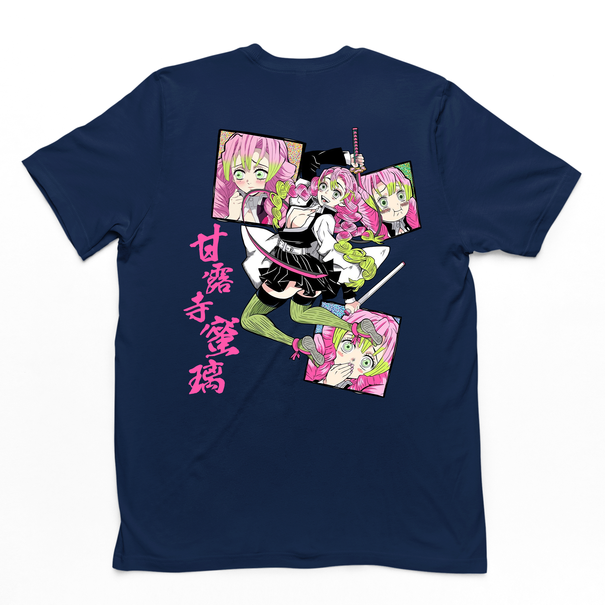 Camiseta Básica Kanroji Mitsuri Demon Slayer- AZUL-MARINHO
