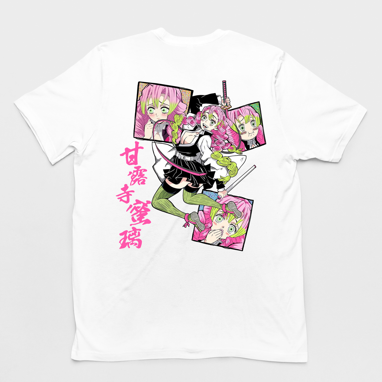 Camiseta Básica Kanroji Mitsuri Demon Slayer- BRANCO