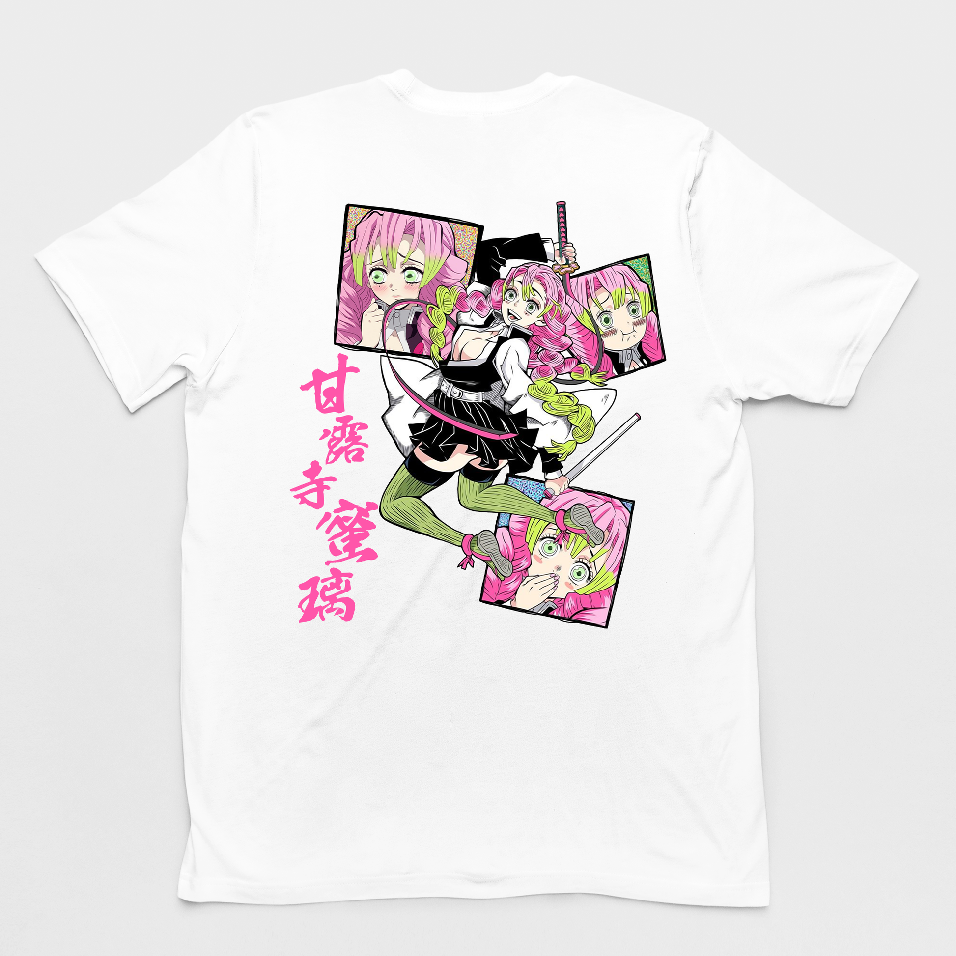 Camiseta Básica Kanroji Mitsuri Demon Slayer- BRANCO