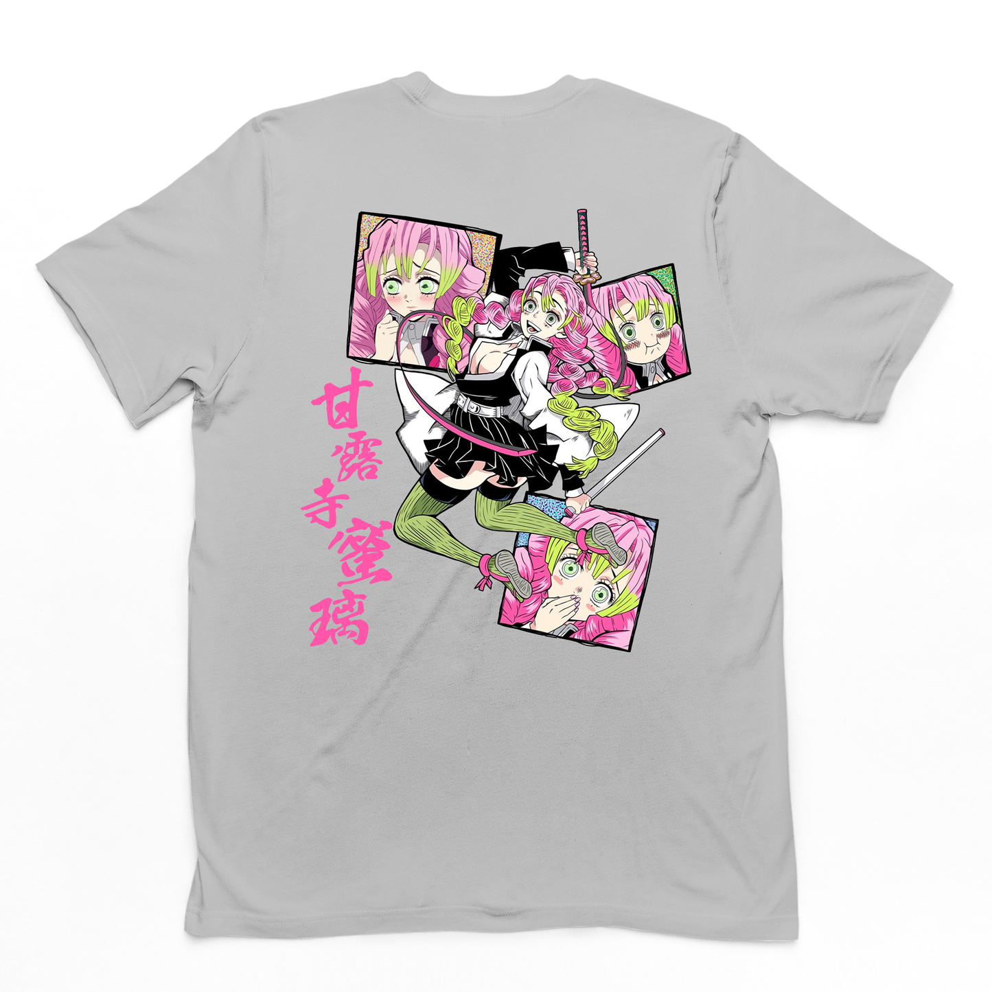 Camiseta Básica Kanroji Mitsuri Demon Slayer- CINZA
