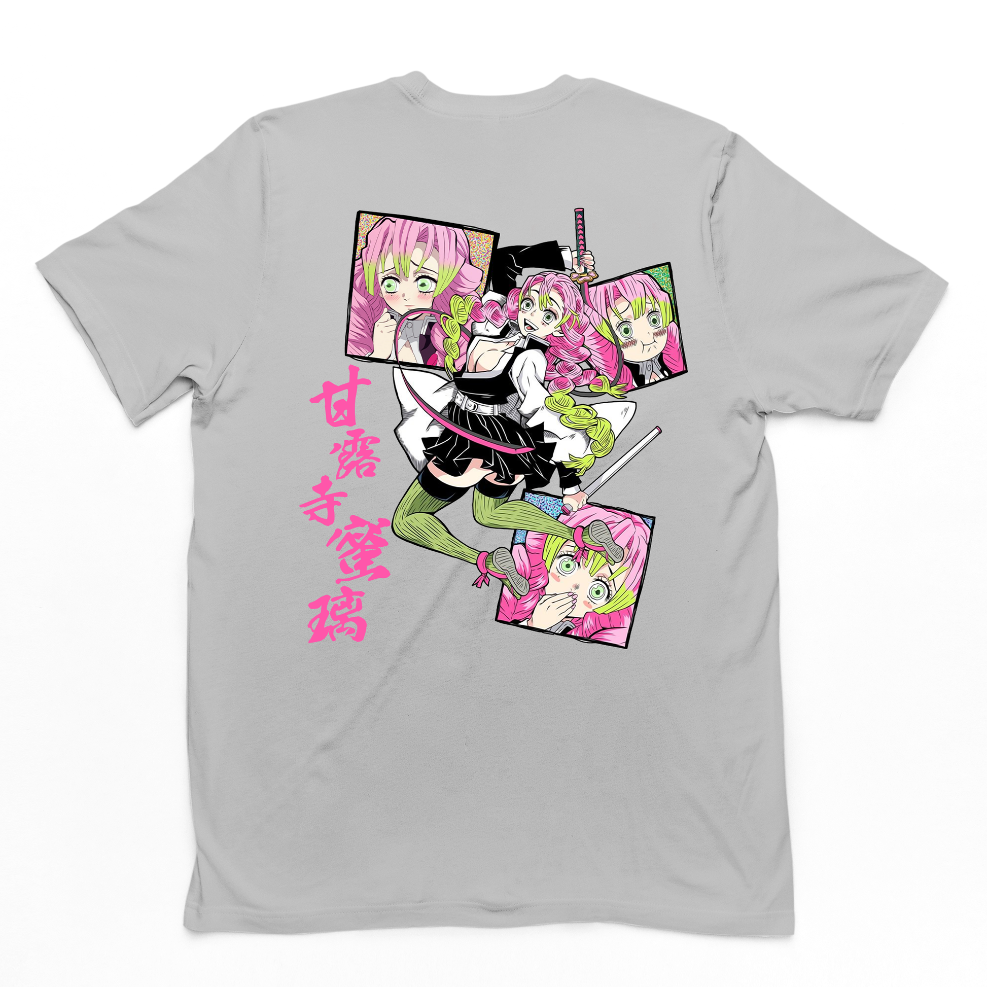 Camiseta Básica Kanroji Mitsuri Demon Slayer- CINZA