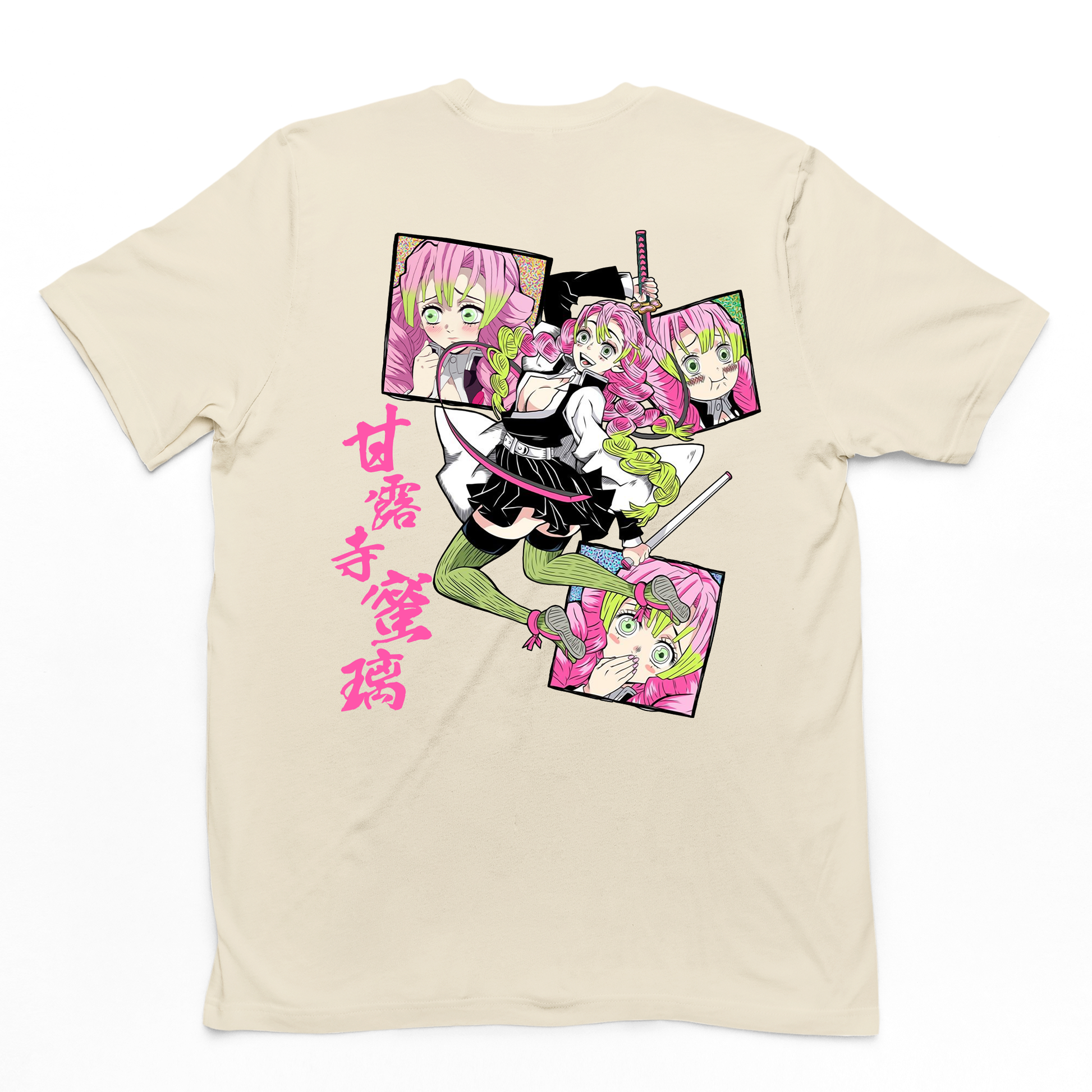 Camiseta Básica Kanroji Mitsuri Demon Slayer- pérola